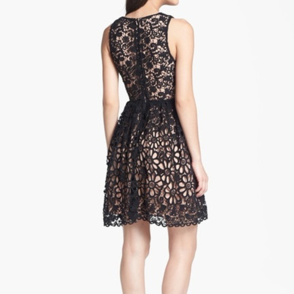 French Connection Lace Dress in Black - Picture 2 of 3